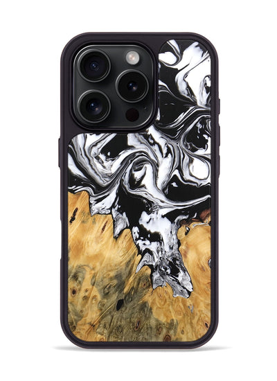 iPhone 16 Pro Wood Phone Case - Orion (Black & White, 746246)