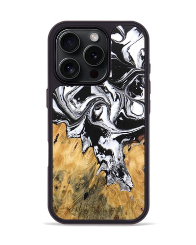 iPhone 16 Pro Wood Phone Case - Orion (Black & White, 746246)