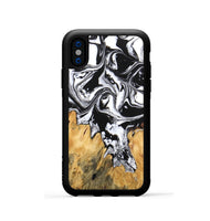 iPhone Xs Wood Phone Case - Orion (Black & White, 746246)