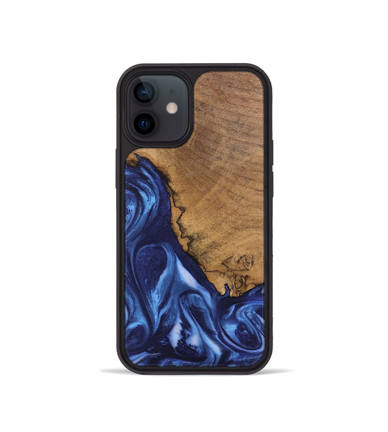 iPhone 12 mini Wood Phone Case - Wrenley (Blue, 746252)