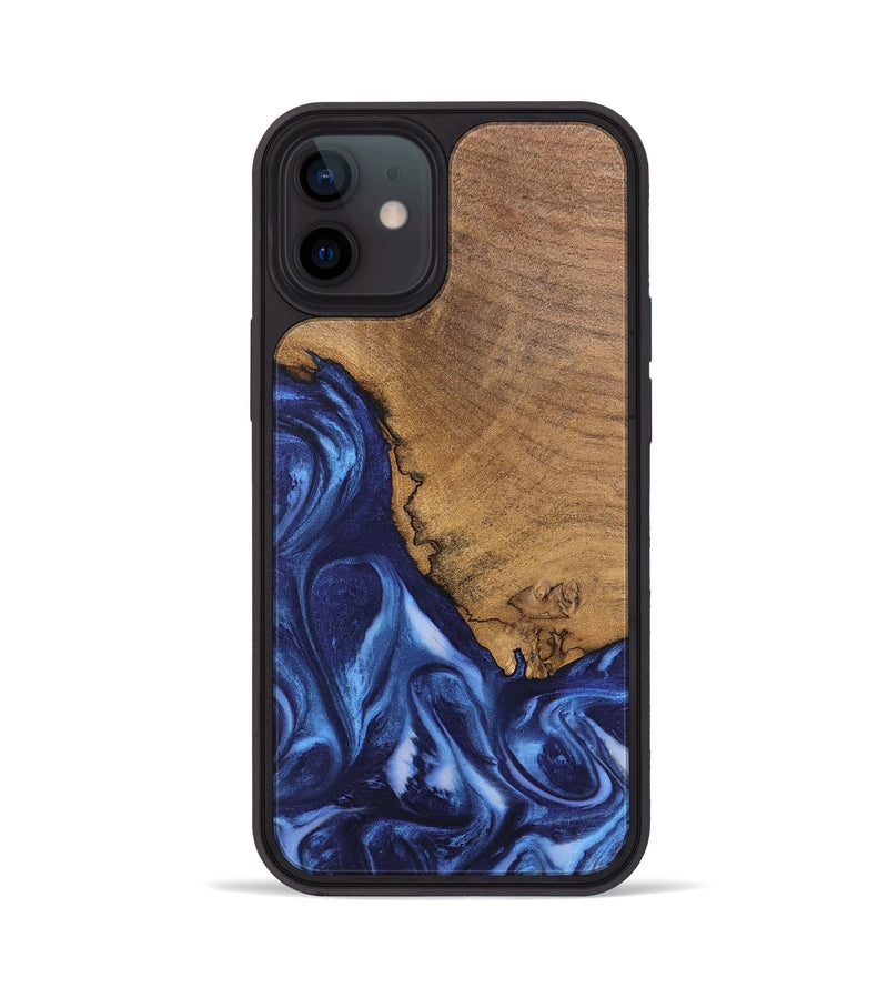 iPhone 12 Wood Phone Case - Wrenley (Blue, 746252)