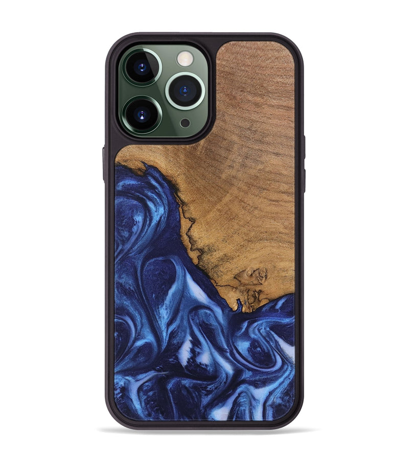 iPhone 13 Pro Max Wood Phone Case - Wrenley (Blue, 746252)