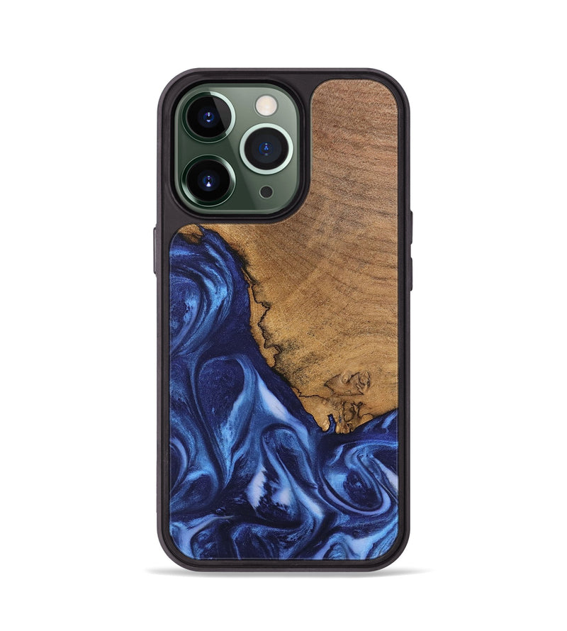 iPhone 13 Pro Wood Phone Case - Wrenley (Blue, 746252)