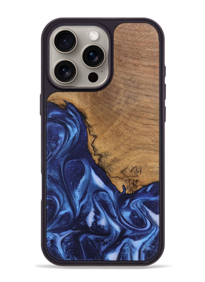 iPhone 16 Pro Max Wood Phone Case - Wrenley (Blue, 746252)