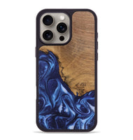 iPhone 16 Pro Max Wood Phone Case - Wrenley (Blue, 746252)