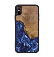 iPhone Xs Max Wood Phone Case - Wrenley (Blue, 746252)