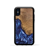 iPhone Xs Wood Phone Case - Wrenley (Blue, 746252)