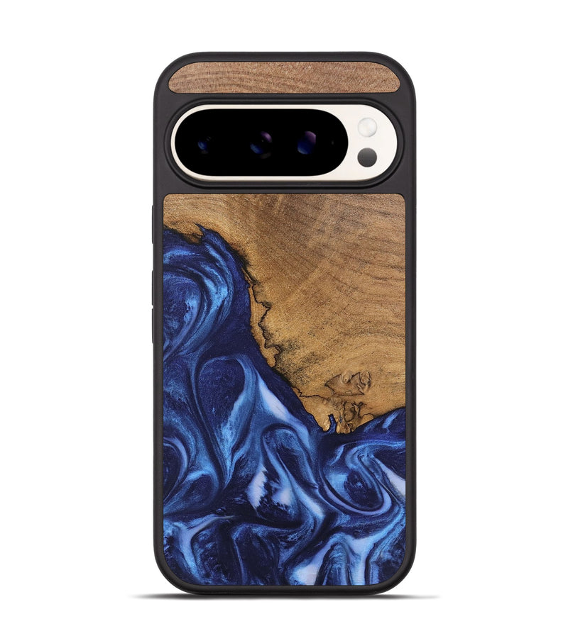 Pixel 9 Wood Phone Case - Wrenley (Blue, 746252)