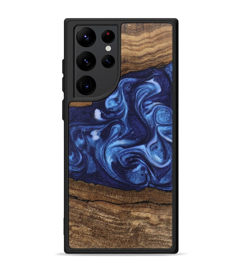 Galaxy S22 Ultra Wood Phone Case - King (Blue, 746253)