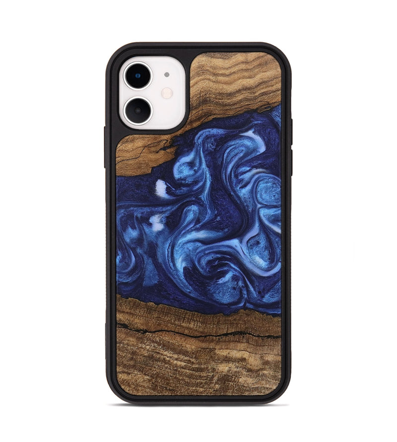 iPhone 11 Wood Phone Case - King (Blue, 746253)