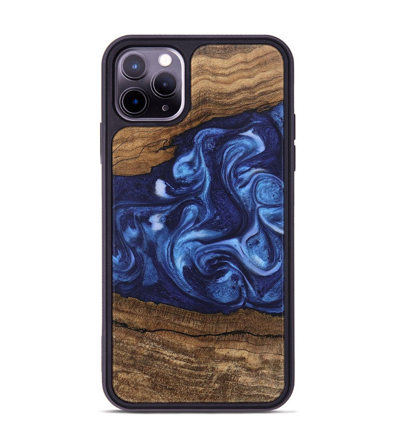 iPhone 11 Pro Max Wood Phone Case - King (Blue, 746253)