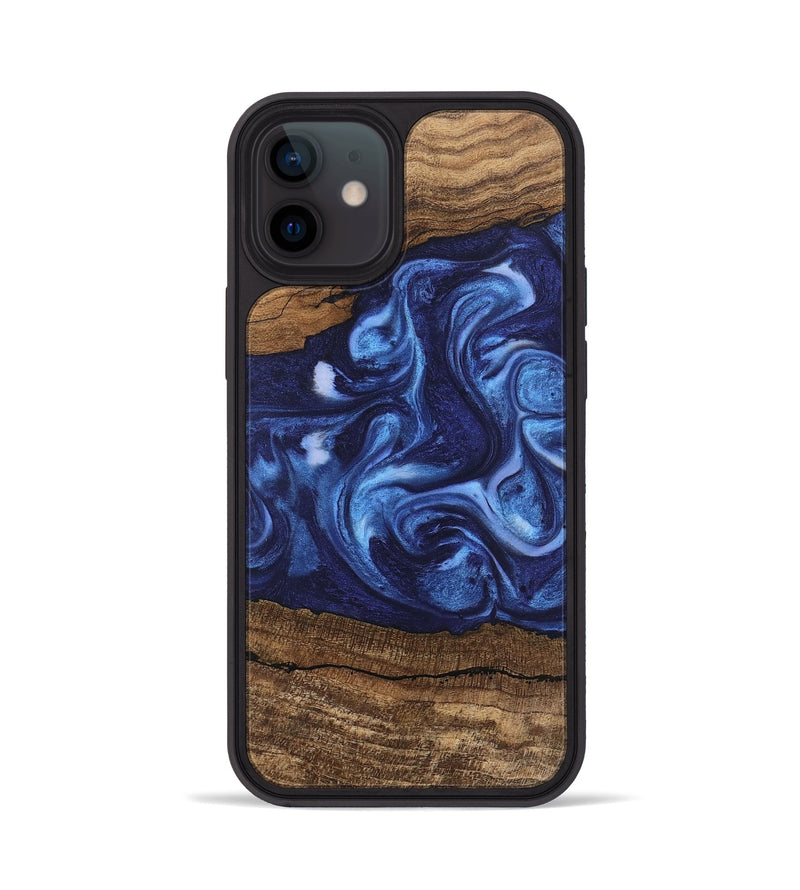 iPhone 12 Wood Phone Case - King (Blue, 746253)