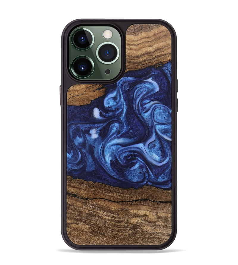 iPhone 13 Pro Max Wood Phone Case - King (Blue, 746253)