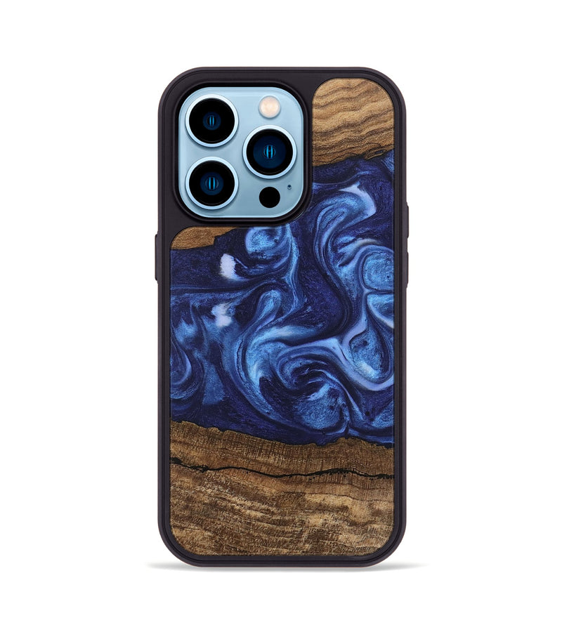 iPhone 14 Pro Wood Phone Case - King (Blue, 746253)