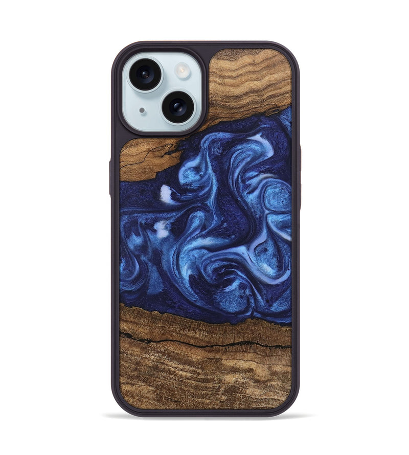 iPhone 15 Wood Phone Case - King (Blue, 746253)