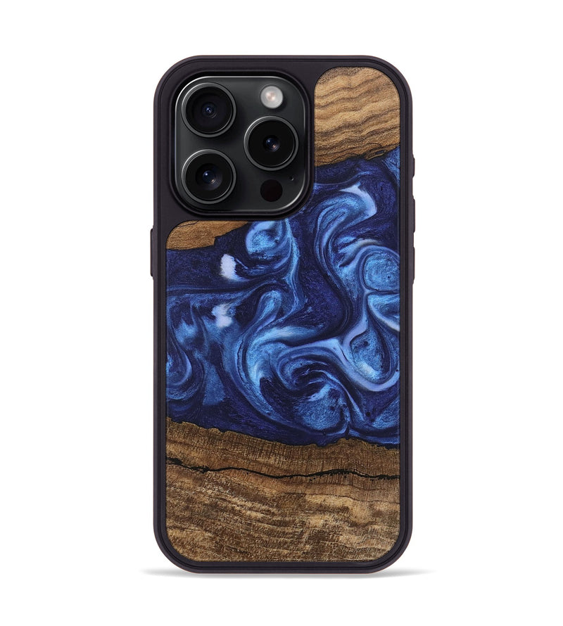 iPhone 15 Pro Wood Phone Case - King (Blue, 746253)