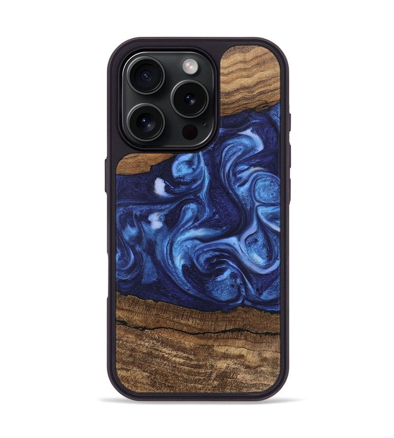 iPhone 16 Pro Wood Phone Case - King (Blue, 746253)