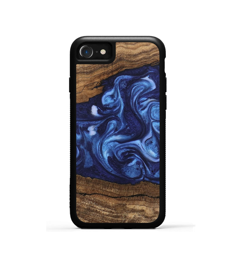 iPhone SE Wood Phone Case - King (Blue, 746253)