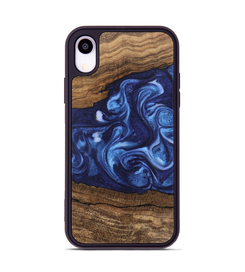 iPhone Xr Wood Phone Case - King (Blue, 746253)