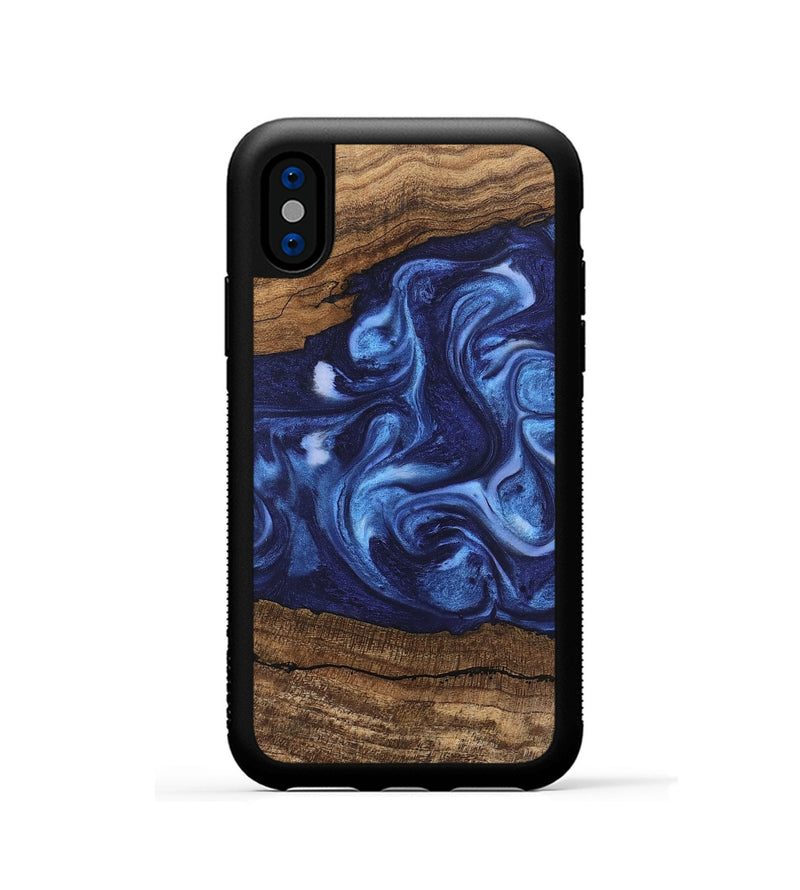 iPhone Xs Wood Phone Case - King (Blue, 746253)