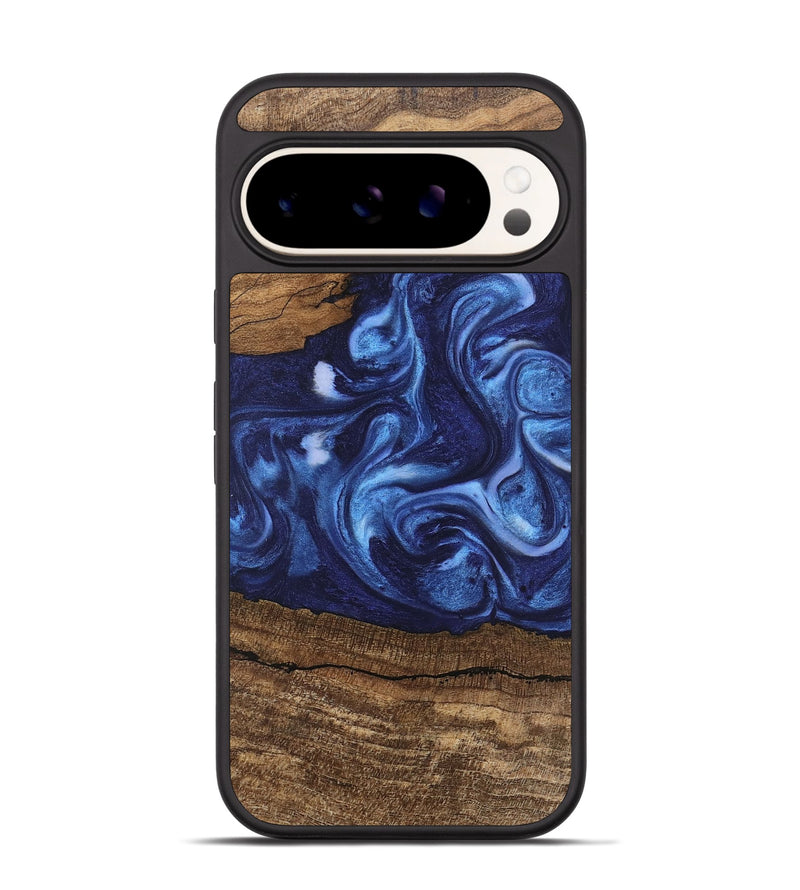 Pixel 9 Wood Phone Case - King (Blue, 746253)