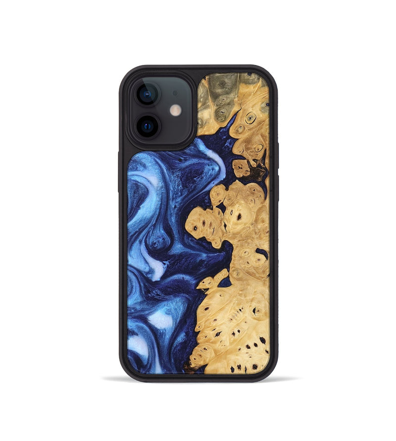 iPhone 12 mini Wood Phone Case - Drew (Blue, 746254)