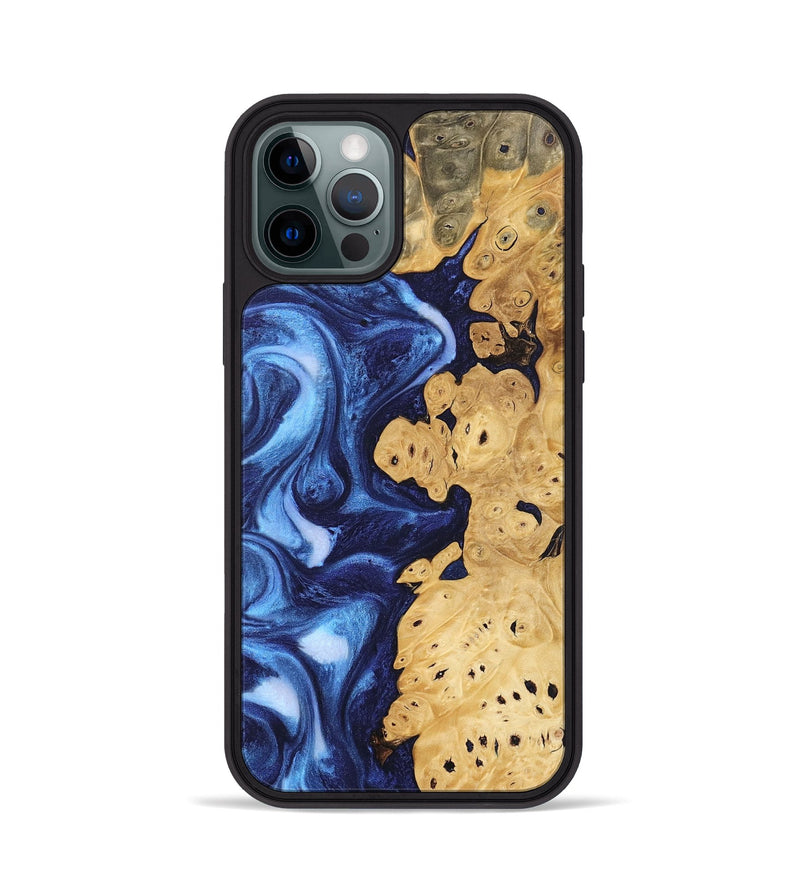 iPhone 12 Pro Wood Phone Case - Drew (Blue, 746254)