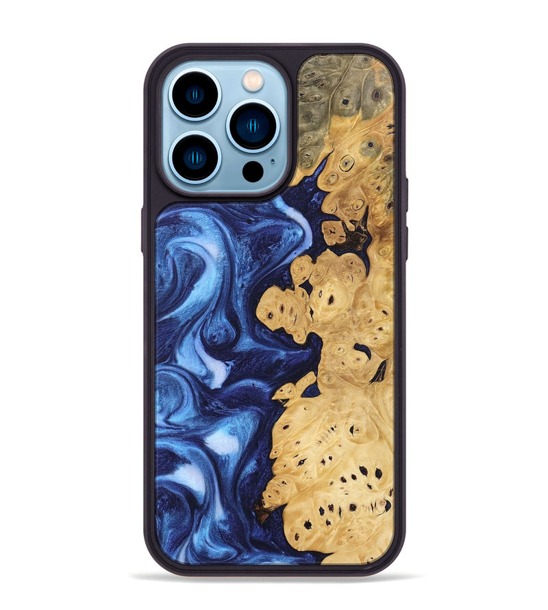 iPhone 14 Pro Max Wood Phone Case - Drew (Blue, 746254)