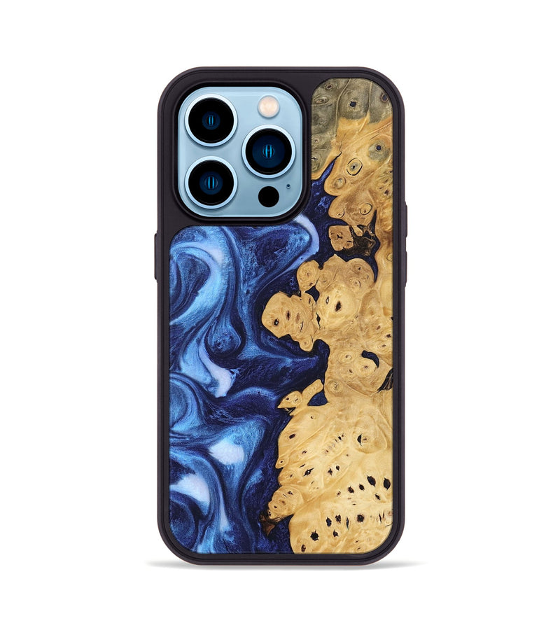 iPhone 14 Pro Wood Phone Case - Drew (Blue, 746254)