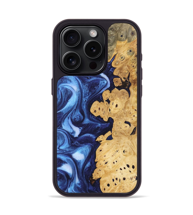 iPhone 15 Pro Wood Phone Case - Drew (Blue, 746254)