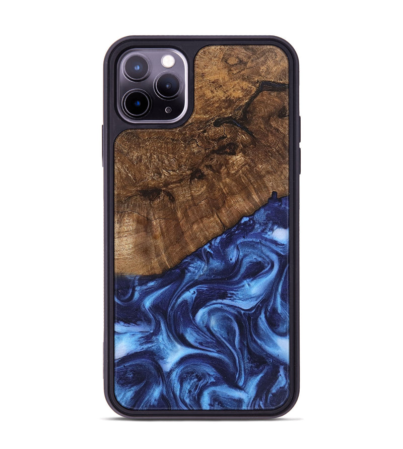 iPhone 11 Pro Max Wood Phone Case - Vallie (Blue, 746256)