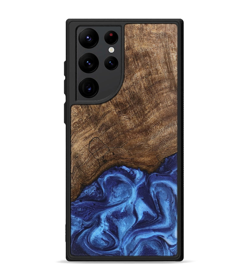 Galaxy S22 Ultra Wood Phone Case - Nettie (Blue, 746257)