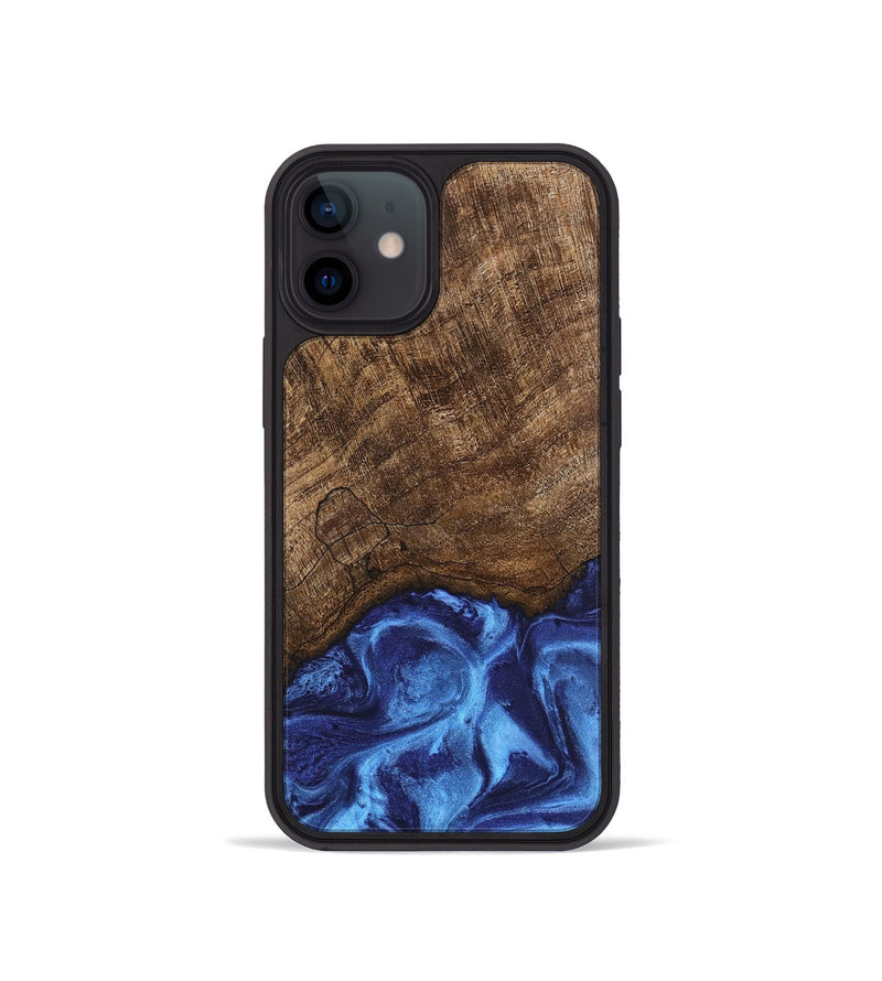 iPhone 12 mini Wood Phone Case - Nettie (Blue, 746257)