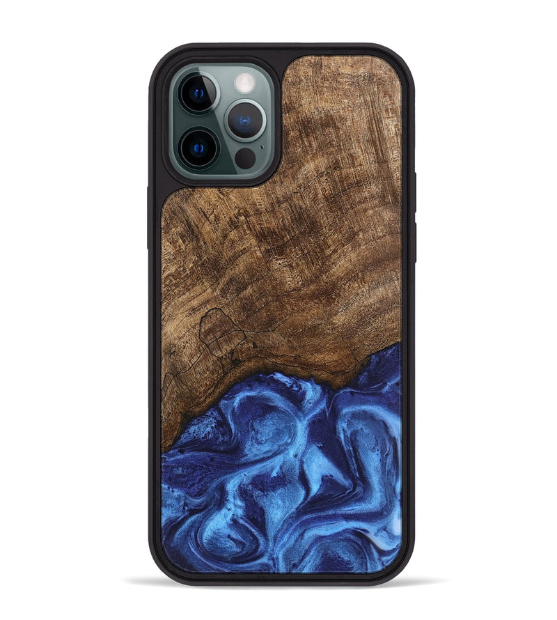 iPhone 12 Pro Max Wood Phone Case - Nettie (Blue, 746257)