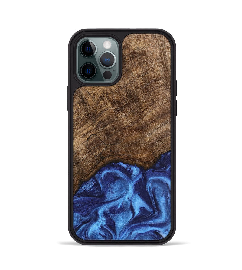 iPhone 12 Pro Wood Phone Case - Nettie (Blue, 746257)