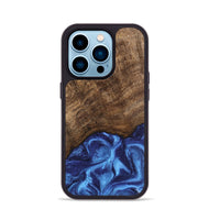 iPhone 14 Pro Wood Phone Case - Nettie (Blue, 746257)