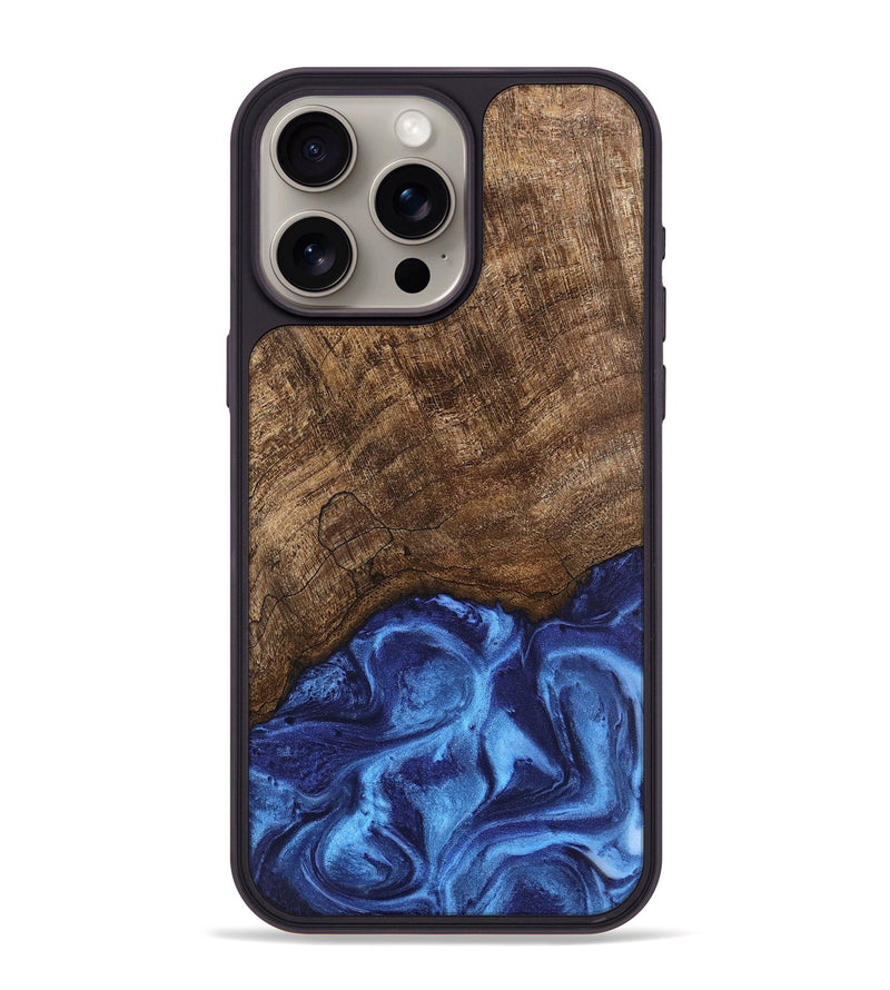 iPhone 15 Pro Max Wood Phone Case - Nettie (Blue, 746257)