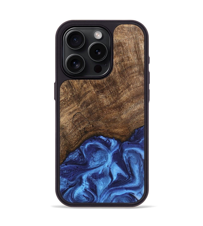 iPhone 15 Pro Wood Phone Case - Nettie (Blue, 746257)