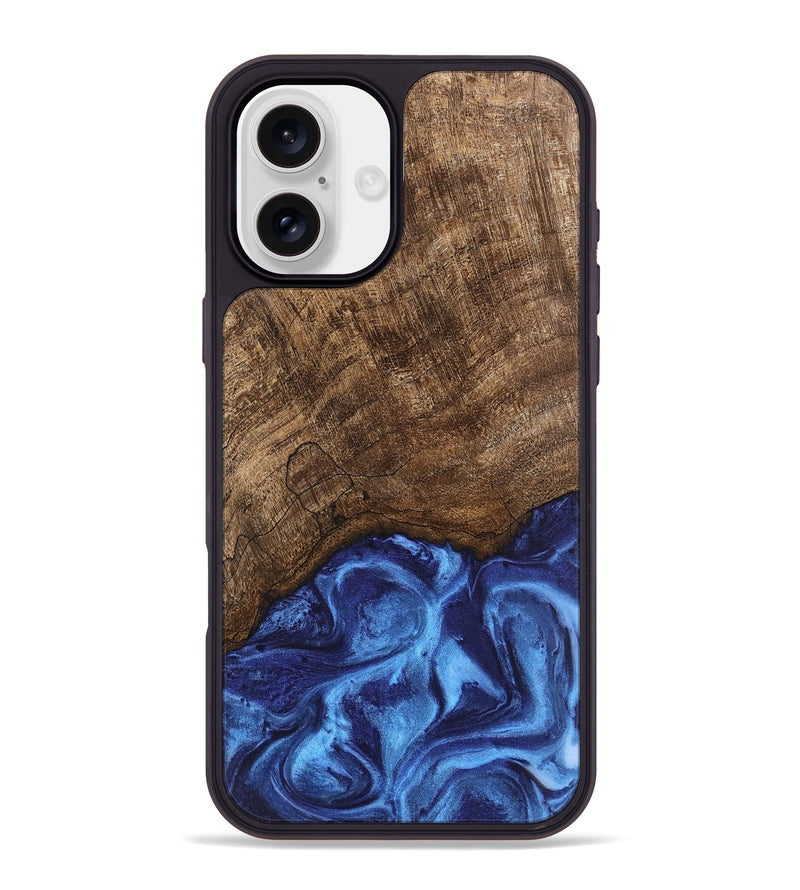 iPhone 16 Plus Wood Phone Case - Nettie (Blue, 746257)