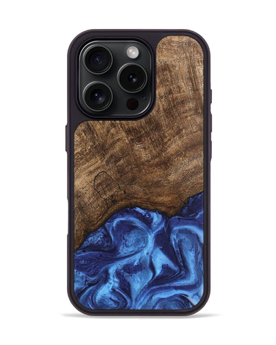 iPhone 16 Pro Wood Phone Case - Nettie (Blue, 746257)