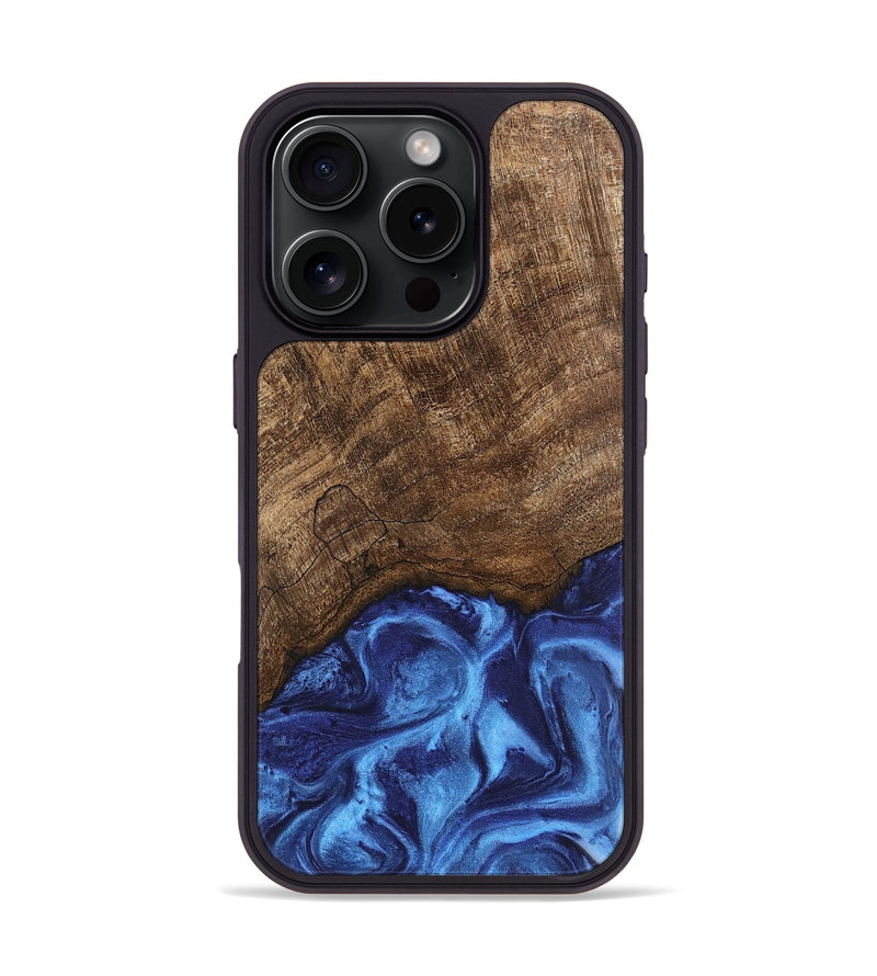 iPhone 16 Pro Wood Phone Case - Nettie (Blue, 746257)