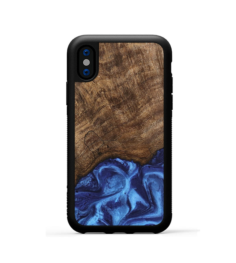 iPhone Xs Wood Phone Case - Nettie (Blue, 746257)