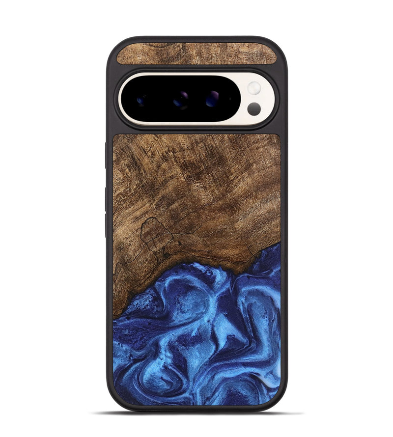 Pixel 9 Wood Phone Case - Nettie (Blue, 746257)