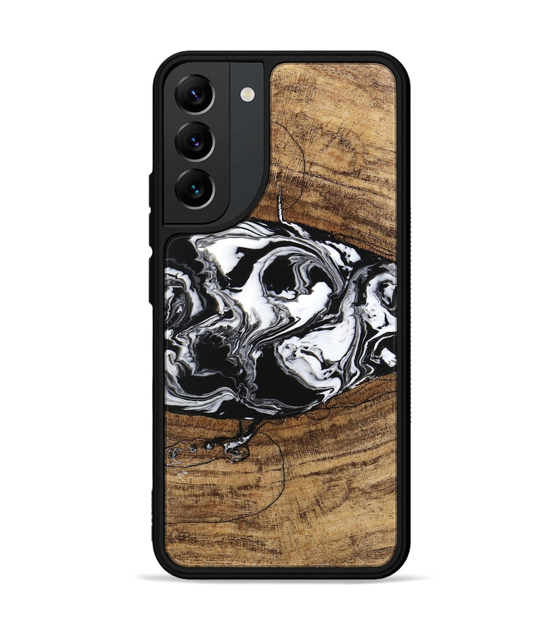 Galaxy S22 Plus Wood Phone Case - Melva (Black & White, 746259)