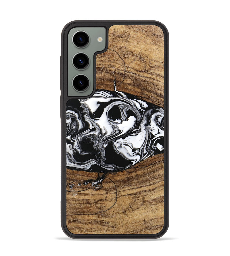 Galaxy S23 Plus Wood Phone Case - Melva (Black & White, 746259)