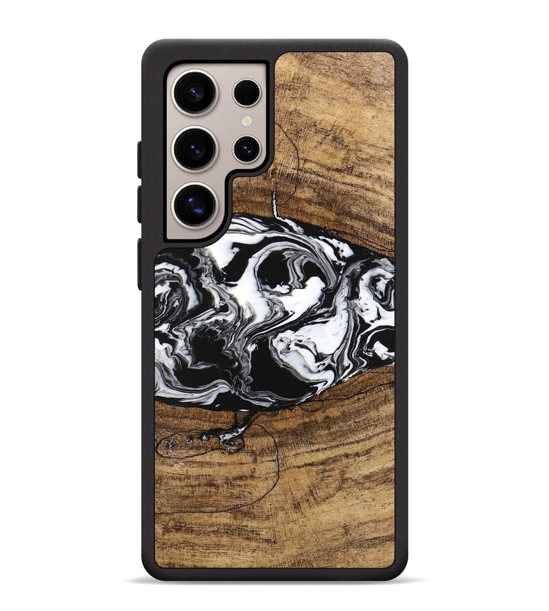 Galaxy S25 Ultra Wood Phone Case - Melva (Black & White, 746259)