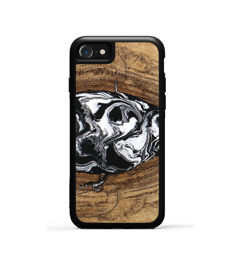 iPhone SE Wood Phone Case - Melva (Black & White, 746259)