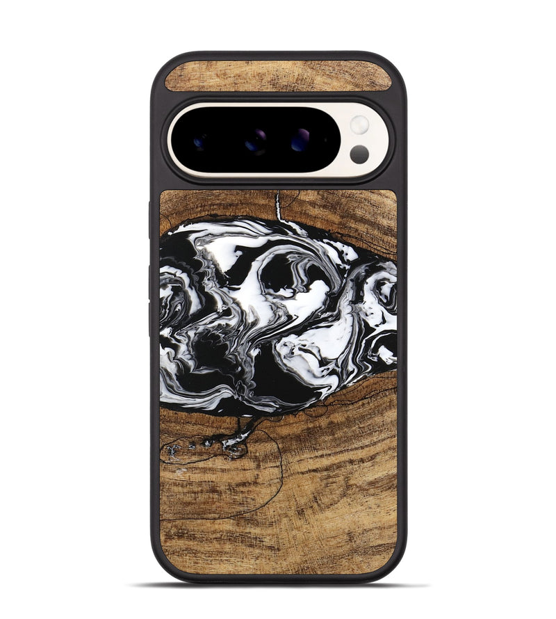 Pixel 9 Wood Phone Case - Melva (Black & White, 746259)