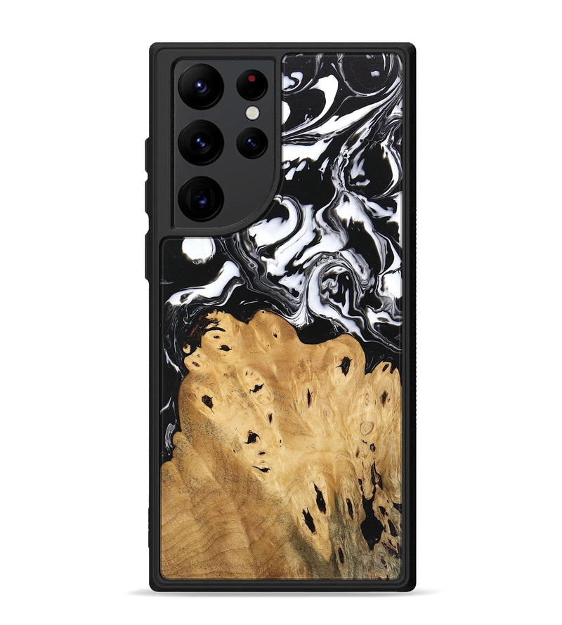 Galaxy S22 Ultra Wood Phone Case - Araceli (Black & White, 746264)