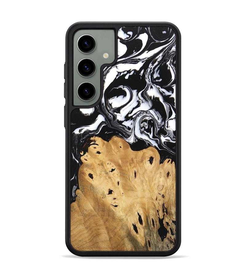 Galaxy S24 Plus Wood Phone Case - Araceli (Black & White, 746264)